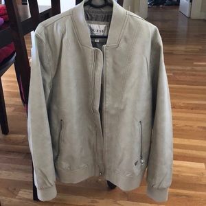 Guess suede bomber jacket.